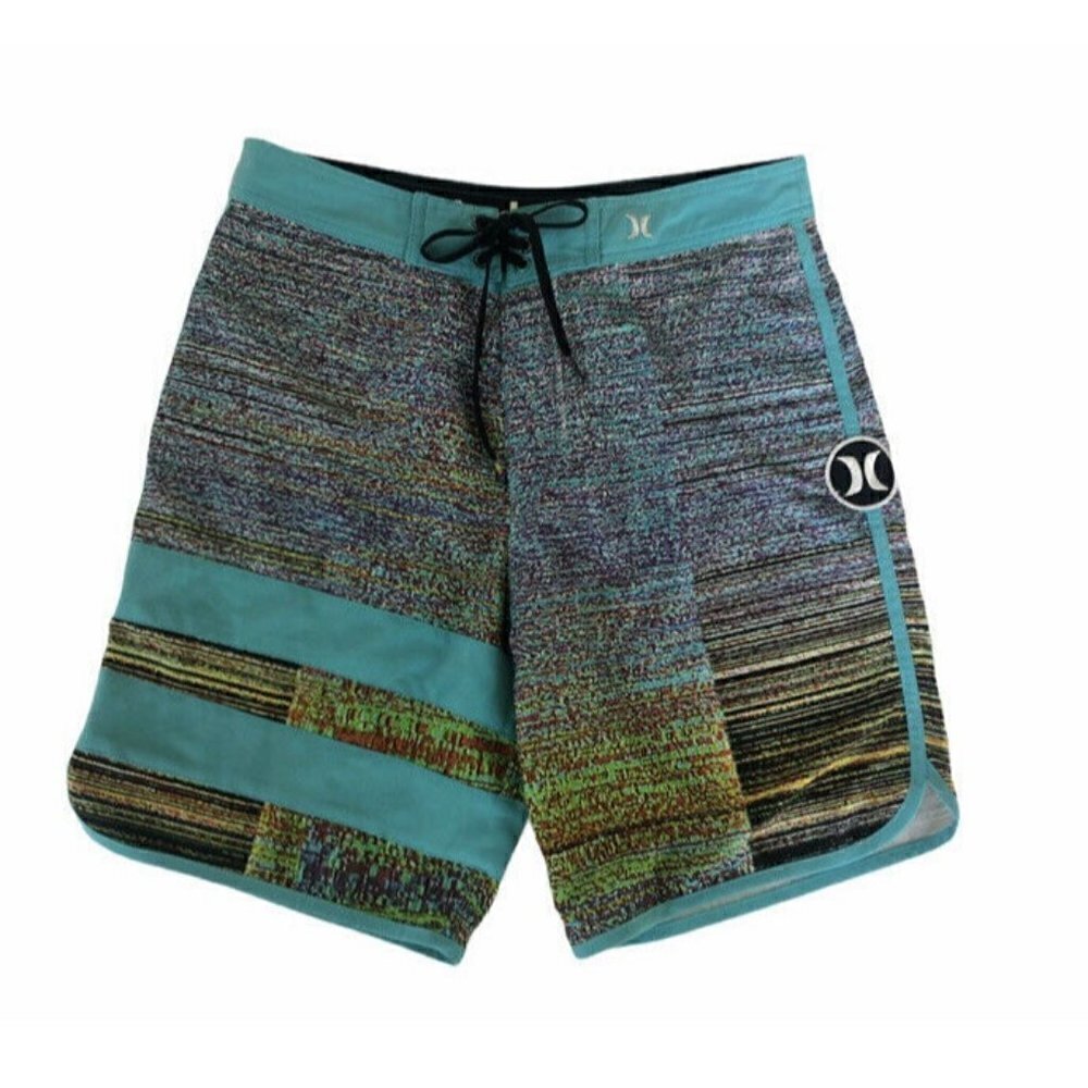 Hurley Blue Purple Space Dye Boardshorts 30